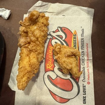 Raising Cane's Chicken Fingers - Nugget compared to regular Chicken Finger - Fast Food Near Me - Glendale, Arizona Raising Cane's Chicken Fingers - Nugget compared to regular Chicken Finger - Fast Food Near Me - Glendale, Arizona