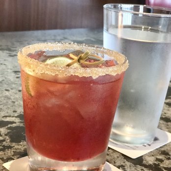Seasons 52 - Seasonal pomegranate margarita - New American Near Me - Orlando, Florida