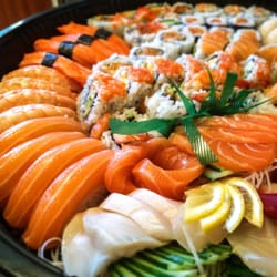 Sushi Mountain - Sushi mountain 60 piece take out platter. Epic good times.