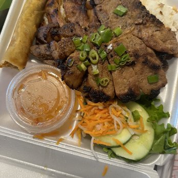 Pho Saigon - Pork and egg roll rice dish @nhueats_ - Vietnamese Near Me - Austin, Texas