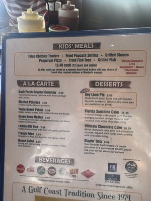 Menu photo 6 The Back Porch Destin, FL