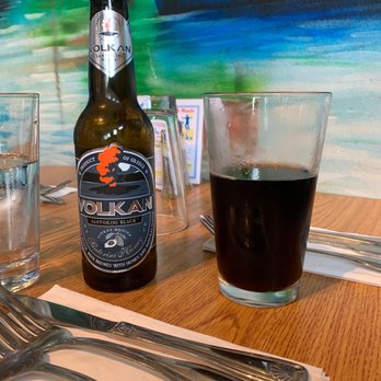 Taki's Mad Greek - Villa Santorini Black beer - Greek Near Me - Seattle, Washington