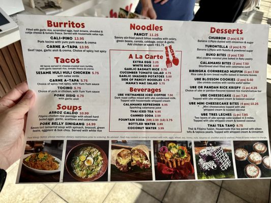 Menu photo 2 Luna's Lunpias Poway, CA