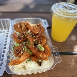 Shootz - Mango Tea Lemonade Jalapeno Garlic Shrimp