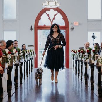 The Little White Church - Sister and ringbearer making their way down for the ceremony - Churches Near Me - Pasadena, California The Little White Church - Sister and ringbearer making their way down for the ceremony - Churches Near Me - Pasadena, California