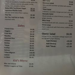 Hoshi Japanese Cuisine - Menu