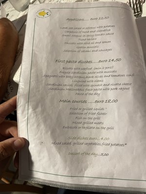 Menu photo 3 La Capricciosa Golfo Aranci, OT