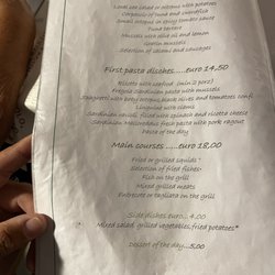 La Capricciosa - Menu 2022