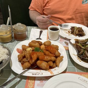 China Town Restaurant - Sweet and sour chicken. Meaty pieces of chicken with just enough breading. Mongolian beef with vegetables. The eggrolls were divine, too! - Chinese Near Me - Morton Grove, Illinois