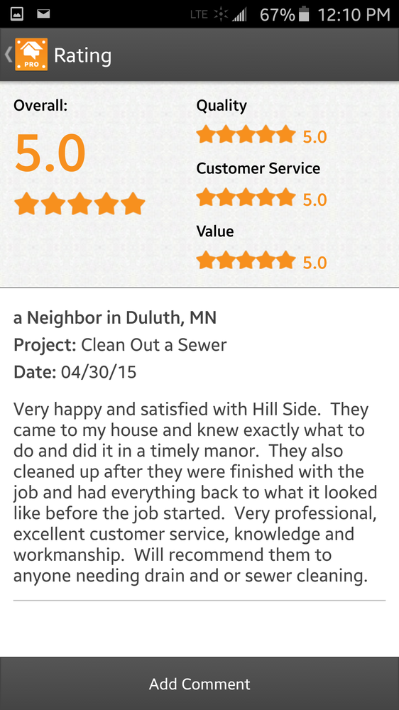 Slide of Hill Side Sewer & Drain