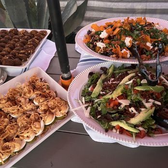 Memphis Cafe - Devil eggs, crab cakes, goat cheese & beet salad, candied pecan salad - Southern Near Me - Costa Mesa, California