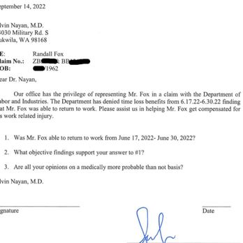 The Work Clinic - Today is the 10th of October, apparently as of today he had not seen the request for additional medical information. - Medical Centers Near Me - Tukwila, Washington The Work Clinic - Today is the 10th of October, apparently as of today he had not seen the request for additional medical information. - Medical Centers Near Me - Tukwila, Washington