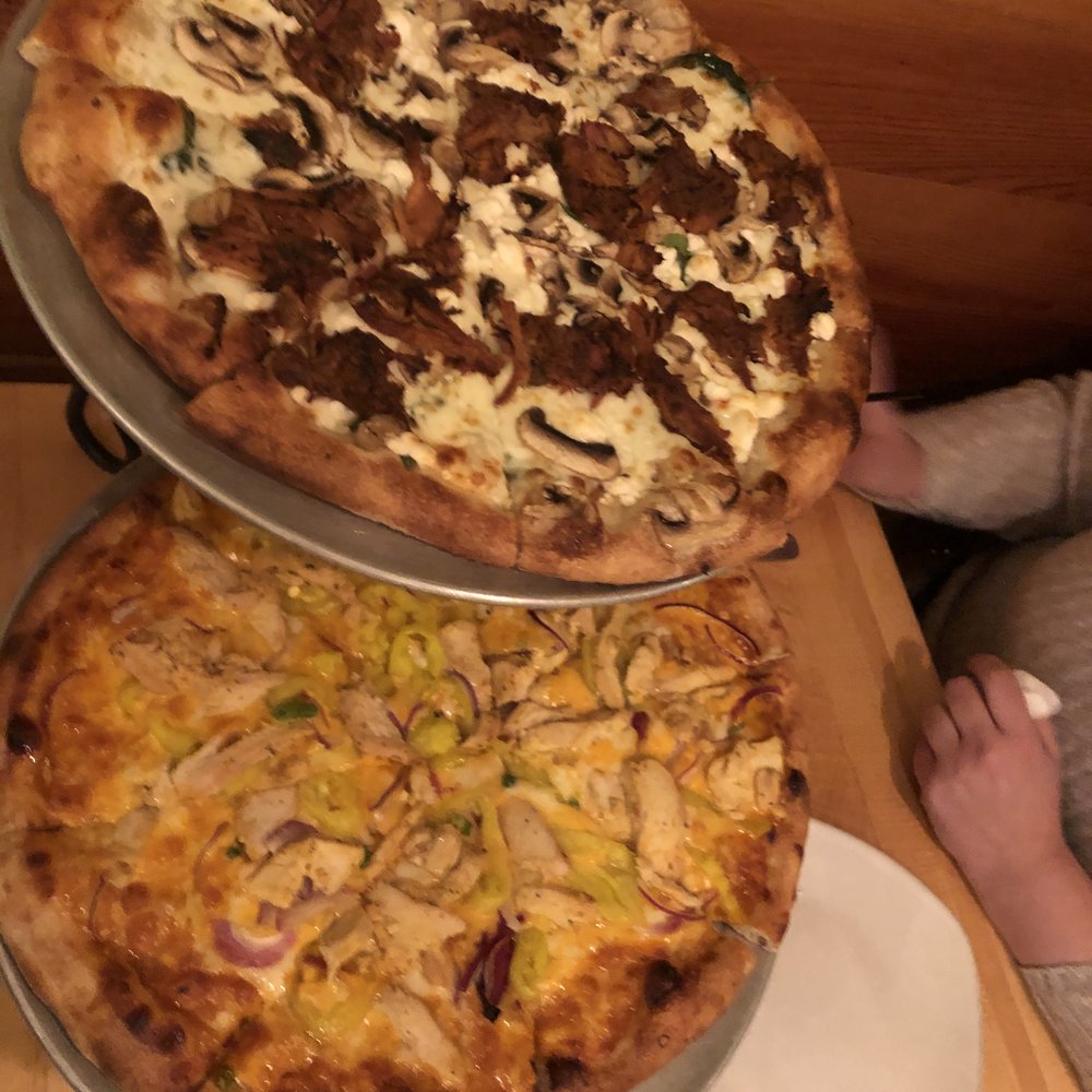 Ten Cousins Brick Oven - Gold BBQ Chicken Pizza & Goat Cheese, Mushroom & Pulled Pork Pizza - Pizza Near Me - Westport, Massachusetts Ten Cousins Brick Oven - Gold BBQ Chicken Pizza & Goat Cheese, Mushroom & Pulled Pork Pizza - Pizza Near Me - Westport, Massachusetts