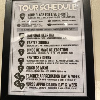 Rock & Brews - San Antonio - Specials on the "Tour Schedule" - Beer Bar Near Me - San Antonio, Texas