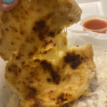 Restaurant El Mana - Meat and cheese pupusa - Salvadoran Near Me - Grand Prairie, Texas Restaurant El Mana - Meat and cheese pupusa - Salvadoran Near Me - Grand Prairie, Texas