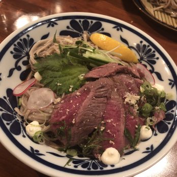 Kamonegi - Beef tataki soba - noodles were sad and goopy. - Japanese Near Me - Seattle, Washington