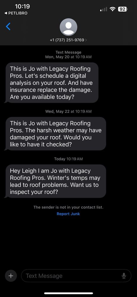 Slide of Legacy Roofing Pros