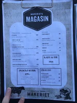 Menu photo 3 Makeriet Örebro, T