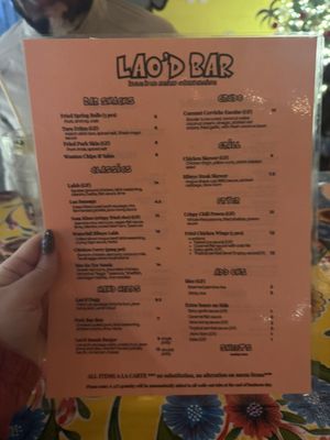Menu photo 8 Lao’d Bar Austin, TX