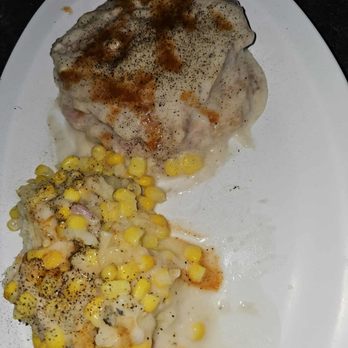 Henry's Restaurant - Pork chops in mushroom gravy with corn and mashed patatos - Restaurants Near Me - Libby, Montana Henry's Restaurant - Pork chops in mushroom gravy with corn and mashed patatos - Restaurants Near Me - Libby, Montana