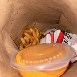 KFC - Fries not even in the packaging