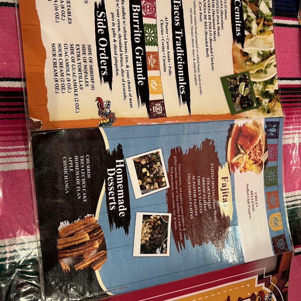 a menu for mexican cuisine a menu for mexican cuisine