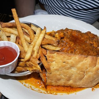 Jacob's Pickles - Hot Chicken Sandwich with fries - Comfort Food Near Me - New York, New York