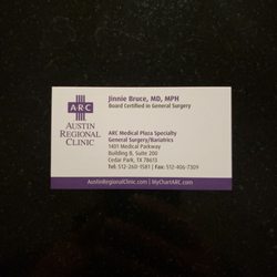 Austin Regional Clinic - Medical Plaza Specialty - Dr. Jinnie Bruce 11/1/19