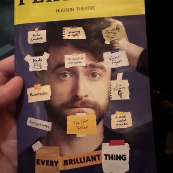 Hudson Theatre - Every Brilliant Thing with Daniel Radcliffe / fantastic! - Performing Arts Near Me - New York, New York