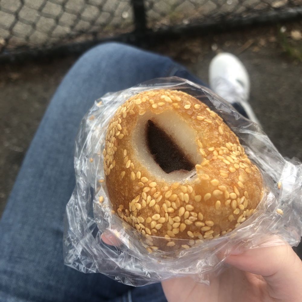 June's Bakery and Cafe - Sesame bun with red bean filling - Bakeries Near Me - Brooklyn, New York