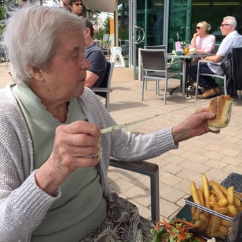 Trentham Gardens - My Nan testing the elasticity of the mozzarella in the cheese and ham panini. I'm please to say it passed the test :) - Botanical Gardens Near Me - Trentham, STE Trentham Gardens - My Nan testing the elasticity of the mozzarella in the cheese and ham panini. I'm please to say it passed the test :) - Botanical Gardens Near Me - Trentham, STE