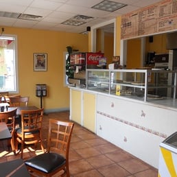 the inside of a restaurant