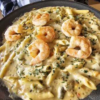 Left Turn At ABQ - Green chile Alfredo with shrimp. - Salad Near Me - Albuquerque, New Mexico Left Turn At ABQ - Green chile Alfredo with shrimp. - Salad Near Me - Albuquerque, New Mexico