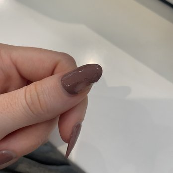 M Nail Bar - Left thumb where the gel just ripped off - Nail Salons Near Me - Villa Park, California