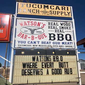 Watson's BBQ - Great food and a sense of humor :) - Barbeque Near Me - Tucumcari, New Mexico