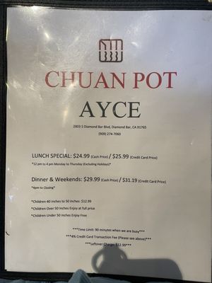 Menu photo 5 Chuan Pot Diamond Bar, CA