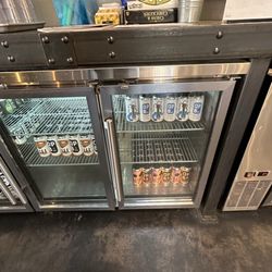 Oak Park Brewing - Inside beer fridge