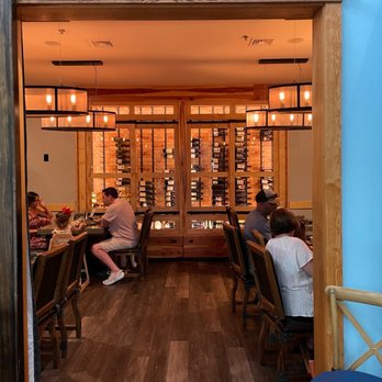 Hook & Barrel - View of the wine cabinet - Seafood Near Me - Myrtle Beach, South Carolina