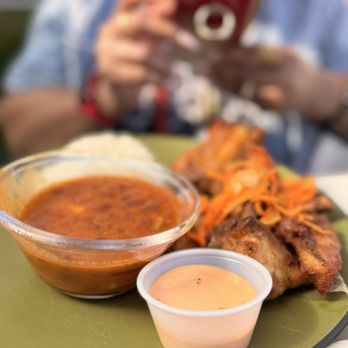 La Casita de Rones - Chicken Chicharrón with beans & rice - Caribbean Near Me - San Juan, Puerto Rico La Casita de Rones - Chicken Chicharrón with beans & rice - Caribbean Near Me - San Juan, Puerto Rico