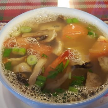 M Thai Kitchen - Po tak soup. Mussels, shrimp, calamari, scallops, mushrooms and veggies - Thai Near Me - Edgewater, Maryland
