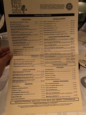 Menu photo 2 Hugo's Frog Bar and Chop House Des Plaines, IL