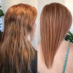 Kinfolk Hair - Elyse took my hair to the next level with her color change! She also gave my hair the soft silky ness it needed to look so much better!