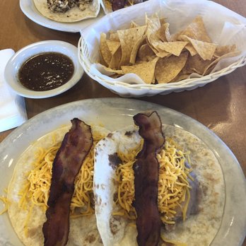 Metro Taco Stop - Bacon bean and cheese taco and warm homemade salsa! Delicious! - Mexican Near Me - San Antonio, Texas Metro Taco Stop - Bacon bean and cheese taco and warm homemade salsa! Delicious! - Mexican Near Me - San Antonio, Texas