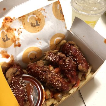 Starbird Chicken - 4 Tender Box Korean Glazed and a Small Lemonade. A messy, delicious affair. - Chicken Shop Near Me - Campbell, California Starbird Chicken - 4 Tender Box Korean Glazed and a Small Lemonade. A messy, delicious affair. - Chicken Shop Near Me - Campbell, California