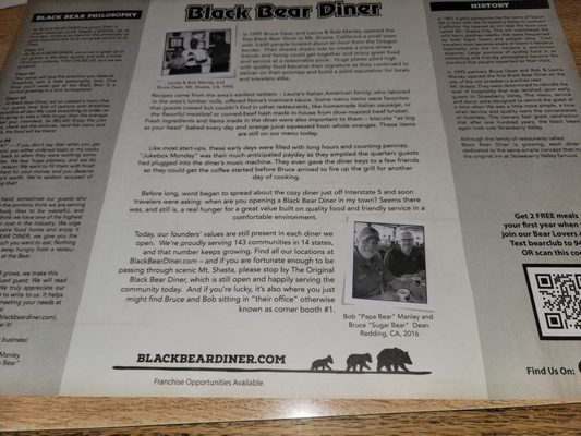 Menu photo 2 Black Bear Diner Willows Willows, CA