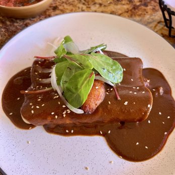 Zócalo - Enchilada with mole no cheese - Mexican Near Me - Sacramento, California Zócalo - Enchilada with mole no cheese - Mexican Near Me - Sacramento, California
