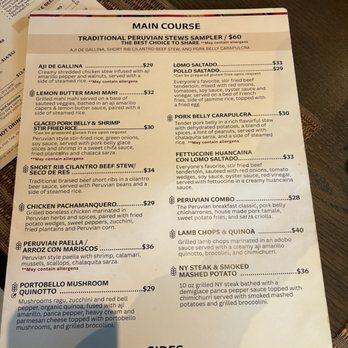 Chicha Peruvian Kitchen Midtown - Menu - Peruvian Near Me - Sacramento, California