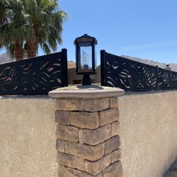 International Fence & Concrete - New block wall we built with an extension on top for height and privacy