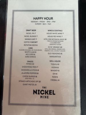 Menu photo 2 The Nickel Mine Los Angeles, CA