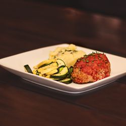 HeatUps - Turkey Meatloaf, mashed potatoes, squash and zucchini